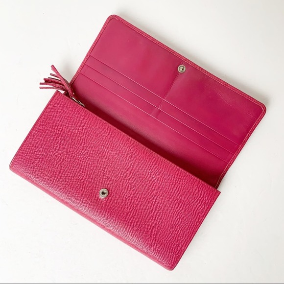 Loewe Magenta Leather Zip Bifold Wallet - Picture 5 of 11